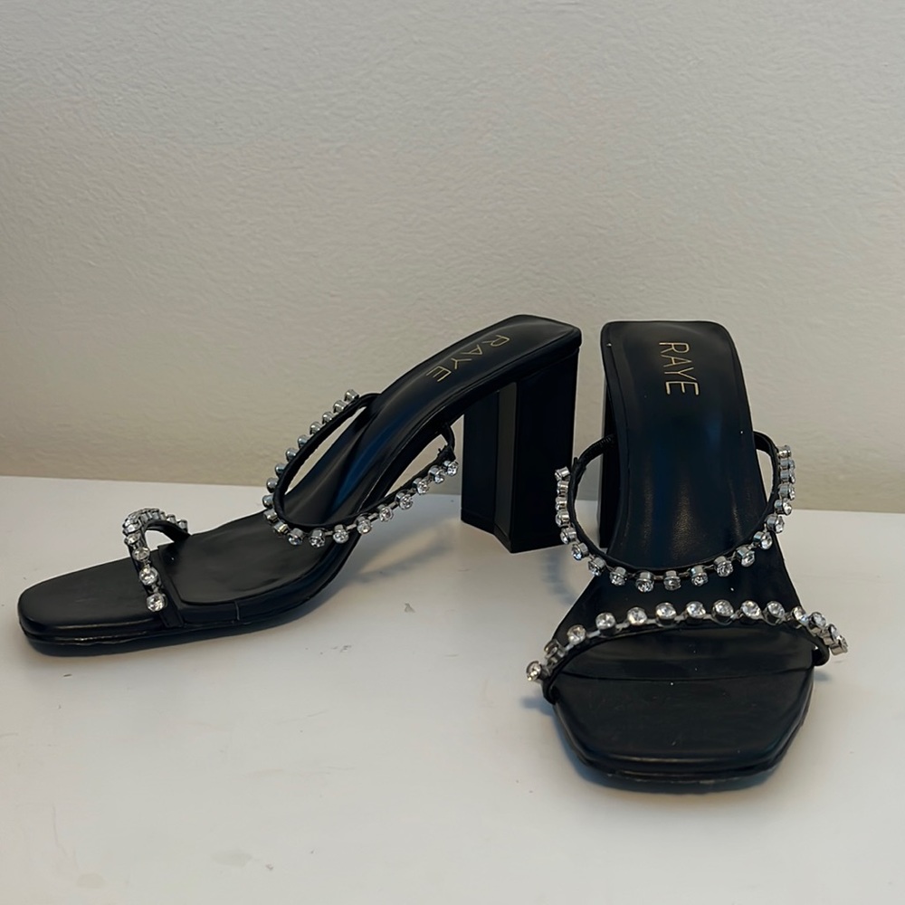 RAYE RHINESTONED STRAP HEELS